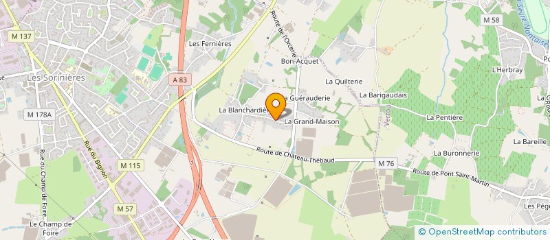 localisation de l'entreprise VECTORIEL RH INDUSTRIE à LES SORINIERES