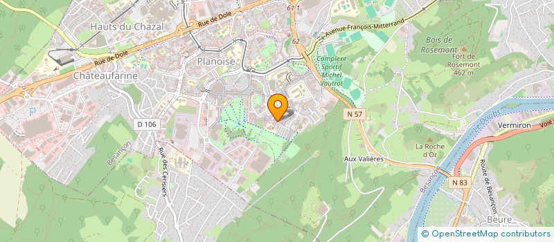 localisation de l'entreprise VEGA PROD MUSIC  BESANCON