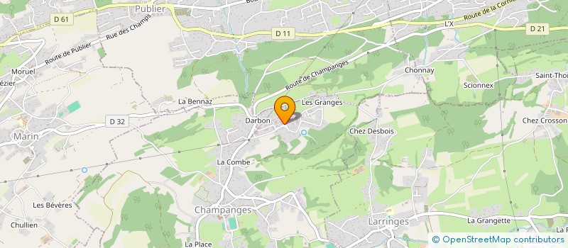 localisation de l'entreprise VEGET'ALP  CHAMPANGES