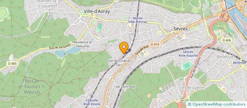 localisation de l'entreprise VEGETAL EXPERTISE ENVIRONNEMENT à SEVRES