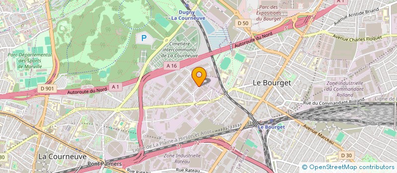 localisation de l'entreprise VEH.MAT à LA COURNEUVE