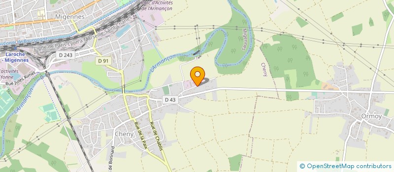 localisation de l'entreprise VEHICULE ET MATERIEL SERVICE  CHENY