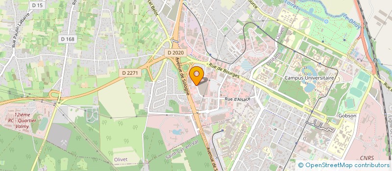 localisation de l'entreprise VEHICULES DE VOYAGE & DE LOISIRS à OLIVET