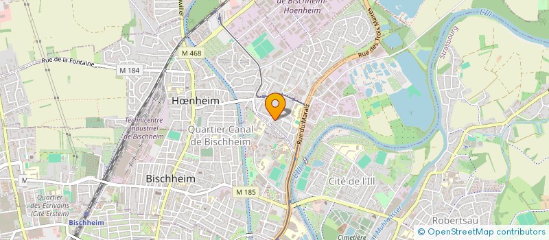 localisation de l'entreprise VEHTECE ALSACE  HNHEIM