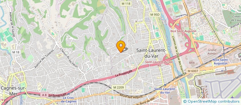 localisation de l'entreprise VELAJUMA à SAINT-LAURENT-DU-VAR