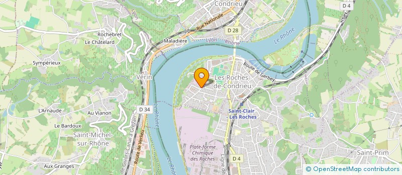 localisation de l'entreprise VELARION  LES ROCHES-DE-CONDRIEU