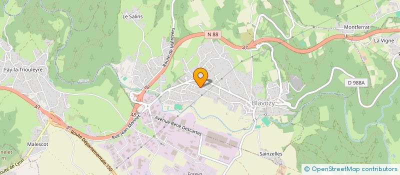 localisation de l'entreprise VELAY COUVERTURE CHARPENTE  BLAVOZY