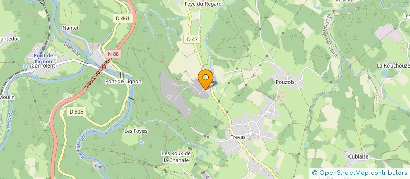 localisation de l'entreprise VELAY ENROBES à LES VILLETTES