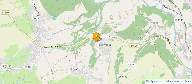 localisation de l'entreprise VELAY FUMAGE à SANSSAC L'EGLISE