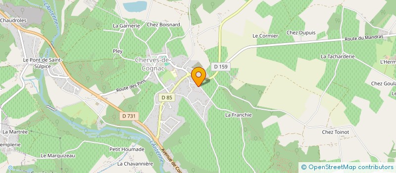 localisation de l'entreprise VELDA HOLDING à VAL-DE-COGNAC