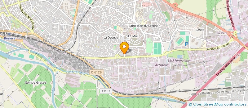 localisation de l'entreprise VELES  BEZIERS