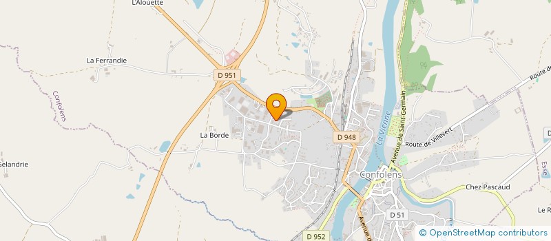 localisation de l'entreprise VELESPACE à CONFOLENS