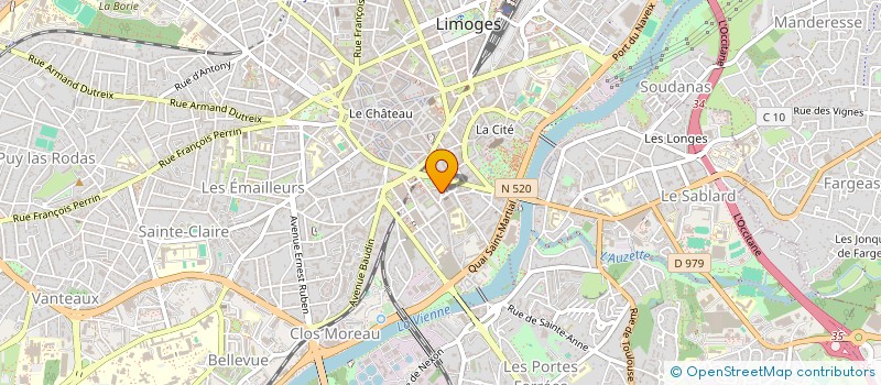 localisation de l'entreprise VELLINUS à LIMOGES