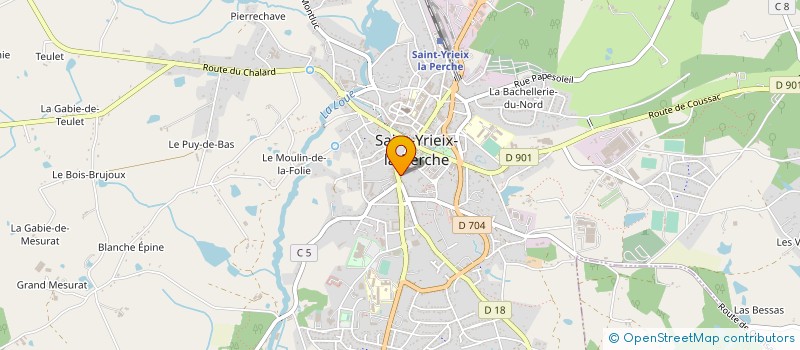 localisation de l'entreprise VELO CLUB AREDIEN à SAINT-YRIEIX-LA-PERCHE