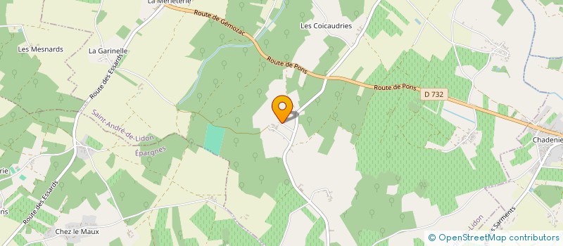 localisation de l'entreprise VELO CLUB BRAQUET LIDONNAIS  SAINT-ANDRE-DE-LIDON