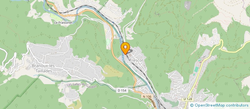 localisation de l'entreprise VELO CLUB CEVENOL  BRANOUX-LES-TAILLADES