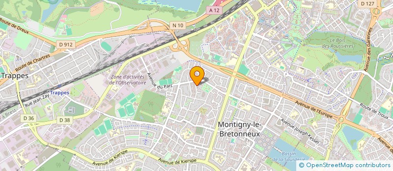 localisation de l'entreprise VELO CLUB DE MONTIGNY LE BRETONNEUX  MONTIGNY-LE-BRETONNEUX