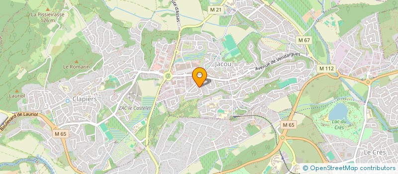 localisation de l'entreprise VELO CLUB JACOU  JACOU