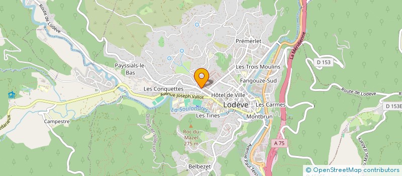 localisation de l'entreprise VELO CLUB LODEVOIS à LODEVE