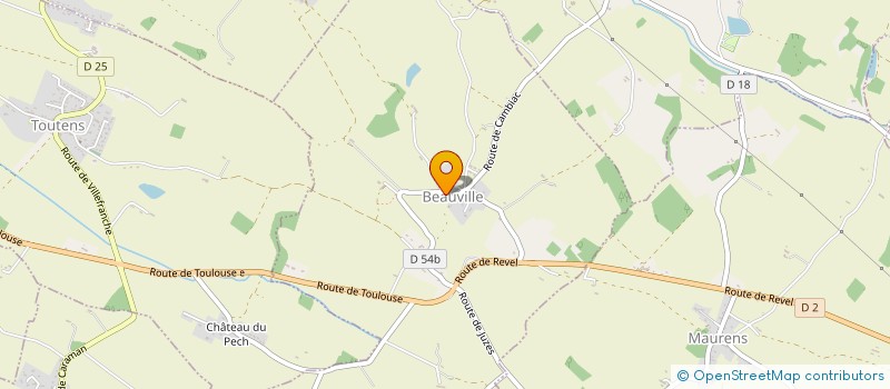 localisation de l'entreprise VELO COEUR LAURAGAIS (VCL)  BEAUVILLE