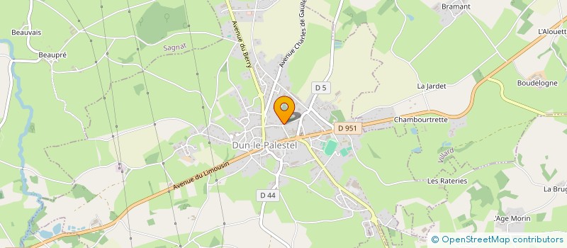 localisation de l'entreprise VELO FUTUR à DUN-LE-PALESTEL