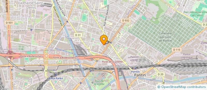 localisation de l'entreprise VELO MAGASIN GENERAL  AUBERVILLIERS