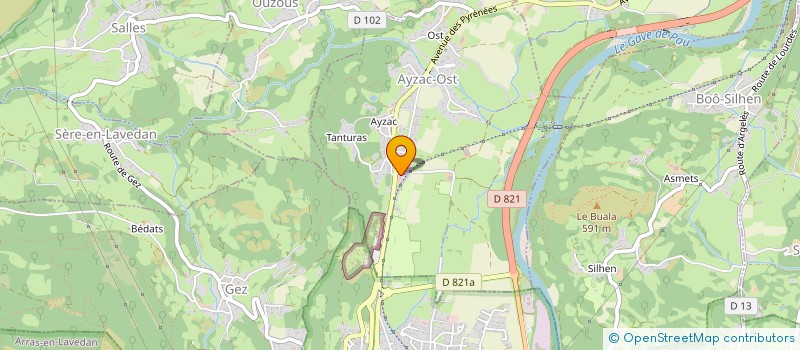 localisation de l'entreprise VELO PELOTON PYRENEES  AYZAC-OST