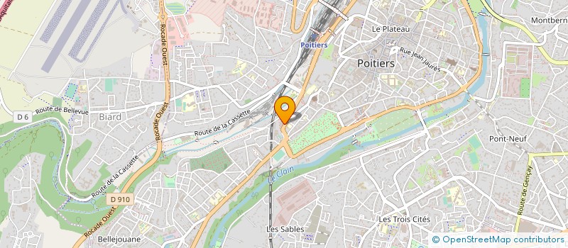 localisation de l'entreprise VELO SAUVAGE POITEVIN  POITIERS