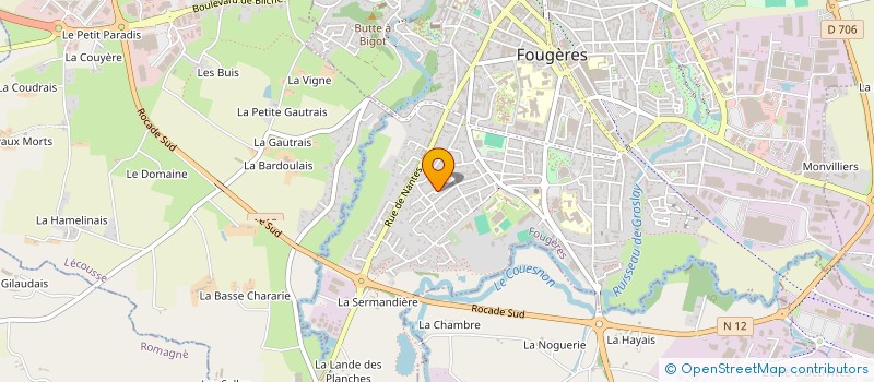 localisation de l'entreprise VELO SPORT FOUGERAIS à FOUGERES