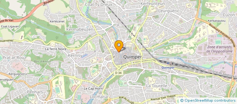 localisation de l'entreprise VELO SPORT QUIMPEROIS à QUIMPER