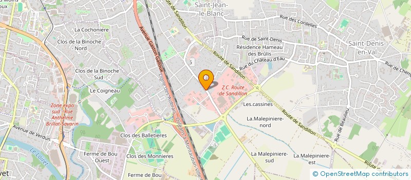 localisation de l'entreprise VELOCIPEDIA à SAINT-JEAN-LE-BLANC