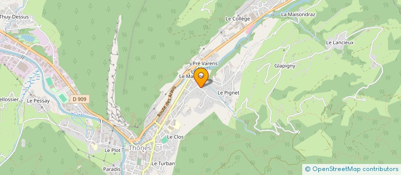 localisation de l'entreprise VELOPITO  THONES