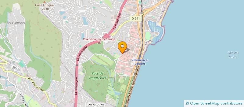 localisation de l'entreprise VELOR TELECOM  VILLENEUVE-LOUBET
