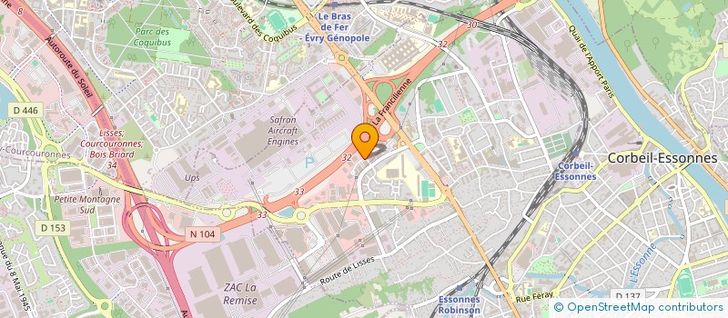 localisation de l'entreprise VELOSCORE à CORBEIL-ESSONNES