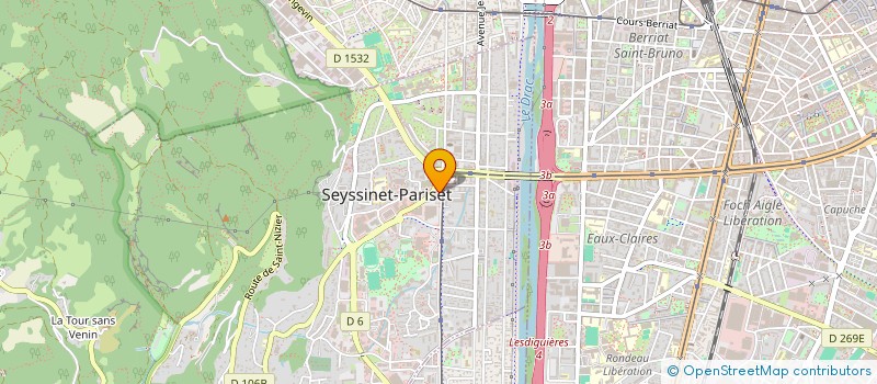 localisation de l'entreprise VELOSPORT  SEYSSINET-PARISET