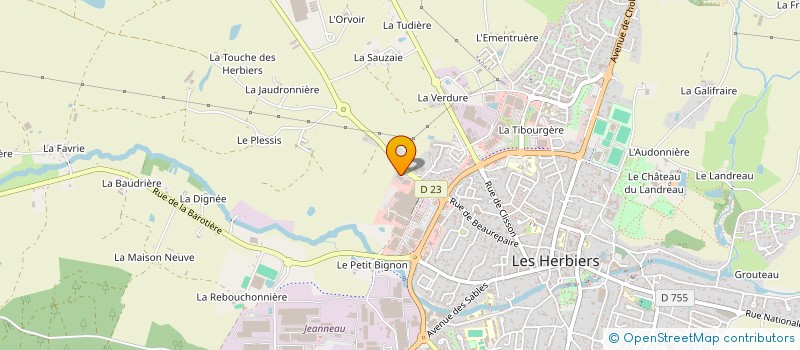 localisation de l'entreprise VELOTIS à LES HERBIERS