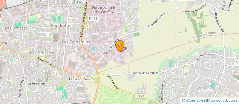 localisation de l'entreprise VELOURS DE LYON à DECINES-CHARPIEU