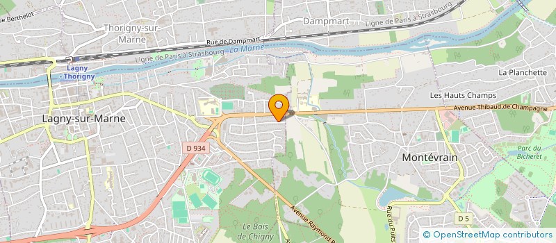 localisation de l'entreprise VELSON BTP à LAGNY-SUR-MARNE