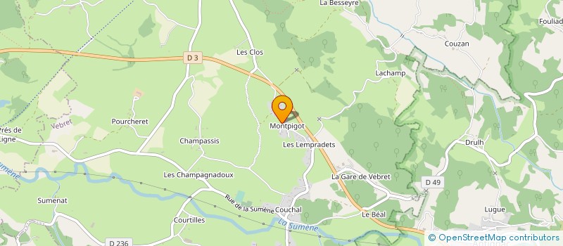 localisation de l'entreprise VELUMWARE à VEBRET