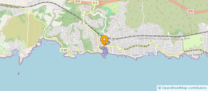 localisation de l'entreprise VELVET  SAUSSET-LES-PINS