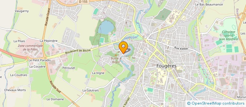 localisation de l'entreprise VELVET - ATELIER DE TAPISSERIE à FOUGERES