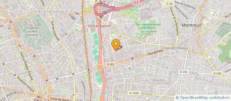 localisation de l'entreprise VELVETYNE à BAGNOLET
