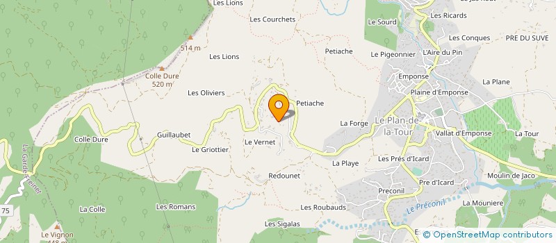 localisation de l'entreprise VENAUD ET FILS  LE PLAN-DE-LA-TOUR