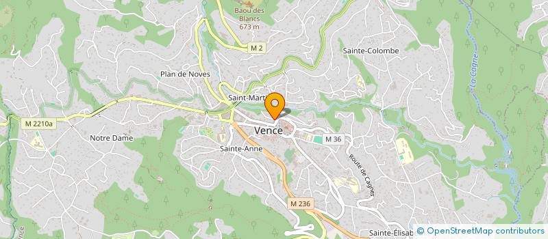 localisation de l'entreprise VENCE LE BAOU  VENCE