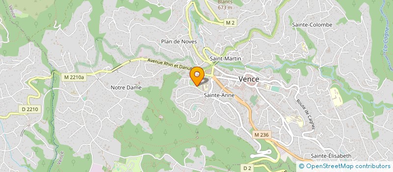 localisation de l'entreprise VENCE PETANQUE à VENCE