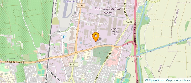 localisation de l'entreprise VENCI à COLMAR