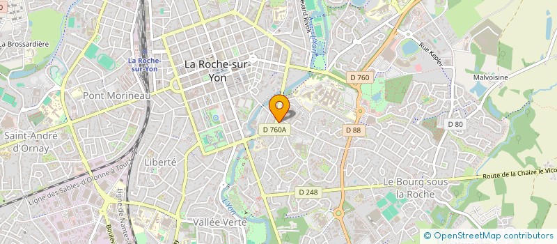 localisation de l'entreprise VENDEE AUDIOPROTHESE à LA ROCHE-SUR-YON