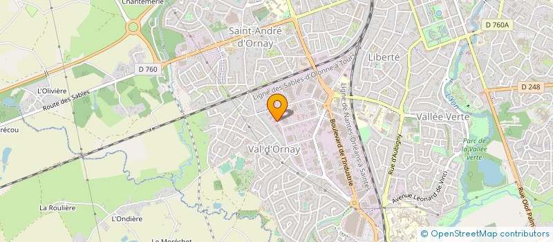 localisation de l'entreprise VENDEE BILLARDS à LA ROCHE-SUR-YON