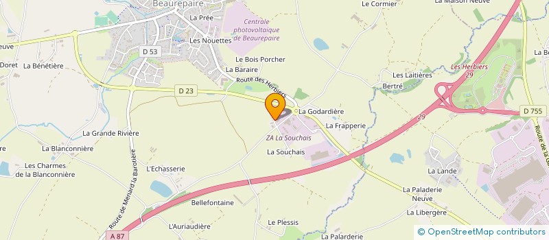 localisation de l'entreprise VENDEE ETANCHEITE à BEAUREPAIRE
