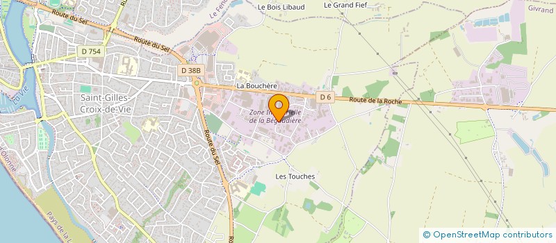 localisation de l'entreprise VENDEE ETANCHEITE LITTORAL à SAINT-GILLES-CROIX-DE-VIE